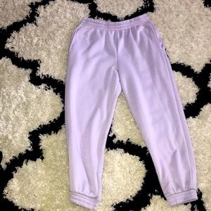 purple sweatpants